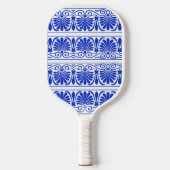 Grieks Mediterraan Arabesk patroon blauw Pickleball Paddle (Voorkant)