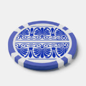 Grieks Mediterraan Arabesk patroon blauw Poker Chips (Enkel)