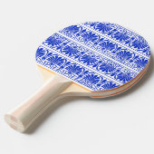 Grieks Mediterraan Arabesk patroon blauw Tafeltennisbatje (Voorkant Gekanteld)
