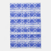 Grieks Mediterraan Arabesk patroon blauw Theedoek (Verticaal)