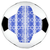 Grieks Mediterraan Arabesk patroon blauw Voetbal (Gedraaid)