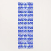 Grieks Mediterraan Arabesk patroon blauw Yogamat (Achterkant)