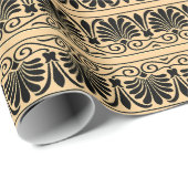 Grieks Mediterraan Arabesk patroon bruin Cadeaupapier (Rol Hoek)