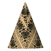 Grieks Mediterraan Arabesk patroon bruin Feesthoedjes (Achterkant)