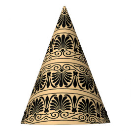 Grieks Mediterraan Arabesk patroon bruin Feesthoedjes