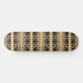 Grieks Mediterraan Arabesk patroon bruin Persoonlijk Skateboard (Horizontaal)
