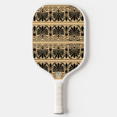Grieks Mediterraan Arabesk patroon bruin Pickleball Paddle (Voorkant)