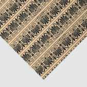 Grieks Mediterraan Arabesk patroon bruin Tissuepapier (Detail)