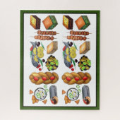 Grieks mediterraan voedselrestaurant Griekse diner Legpuzzel (Verticaal)