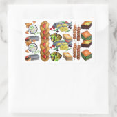 Grieks mediterraan voedselrestaurant Griekse diner Rechthoekige Sticker (Tas)