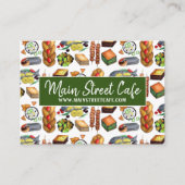 Grieks mediterraan voedselrestaurant Griekse diner Visitekaartje (Voorkant)