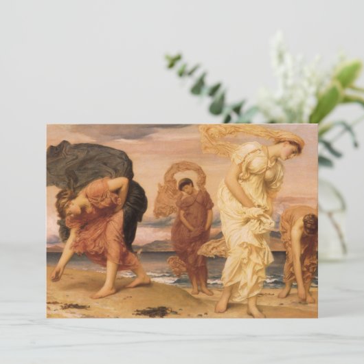 Grieks meisje haalt keibellen op door Lord Leighto (Staand voorkant)