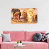 Grieks meisje haalt keibellen op door Lord Leighto Canvas Afdruk (Insitu (Woonkamer))