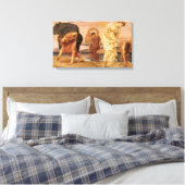 Grieks meisje haalt keibellen op door Lord Leighto Canvas Afdruk (Insitu (Slaapkamer))