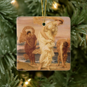 Grieks meisje haalt keibellen op door Lord Leighto Keramisch Ornament