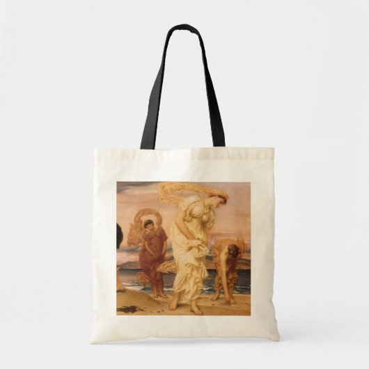 Grieks meisje haalt keibellen op door Lord Leighto Tote Bag (Voorkant)