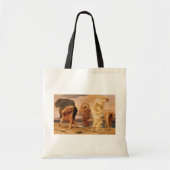 Grieks meisje haalt keibellen op door Lord Leighto Tote Bag (Voorkant)