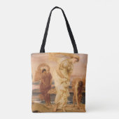 Grieks meisje haalt keibellen op door Lord Leighto Tote Bag (Achterkant)