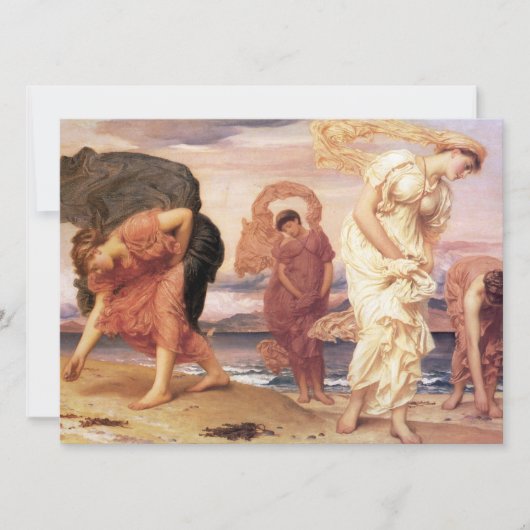 Grieks Meisjes Oppakken Pebbles Kaart (Voorkant)