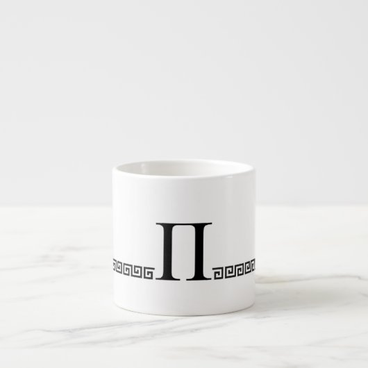 Grieks monogram espresso kop (Voorkant)