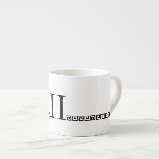 Grieks monogram espresso kop (Voorkant rechts)