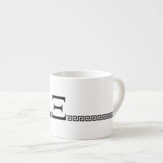 Grieks monogram espresso kop (Voorkant rechts)