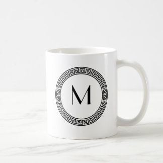 Grieks monogram sleutelontwerp koffiemok