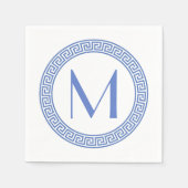 Grieks monogram sleutelontwerp servetten (Voorkant)