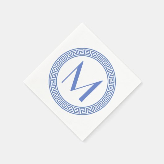 Grieks monogram sleutelontwerp servetten (Hoek)