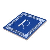 Grieks monogram sleutelontwerp tegeltje (Zijkant)