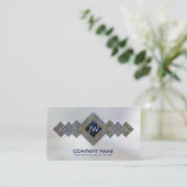 Grieks monogram voor de Meander - Abalone en goud Visitekaartje (Staand voorkant)