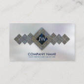 Grieks monogram voor de Meander - Abalone en goud Visitekaartje (Voorkant)