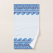 Grieks Mozaïek Tegel Ornament - Blauwe tinten Bad Handdoek (Handdoek)