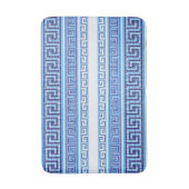 Grieks Mozaïek Tegel Ornament - Blauwe tinten Badmat (Voorkant Verticaal)