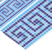 Grieks Mozaïek Tegel Ornament - Blauwe tinten Tafelkleed (Gekanteld)