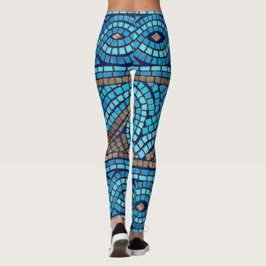 Grieks mozaïektegel leggings (Achterkant)