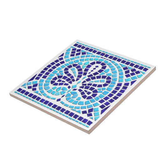 Grieks mozaïektegel tegeltje (Zijkant)
