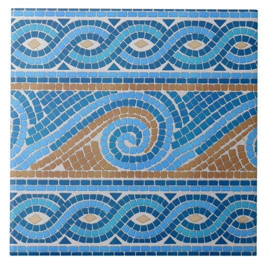 Grieks mozaïektegel tegeltje (Voorkant)