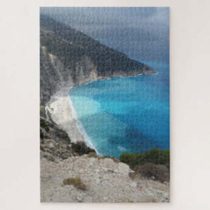Grieks Myrtos Bay Strandlandschap Kefalonia Grieke Legpuzzel