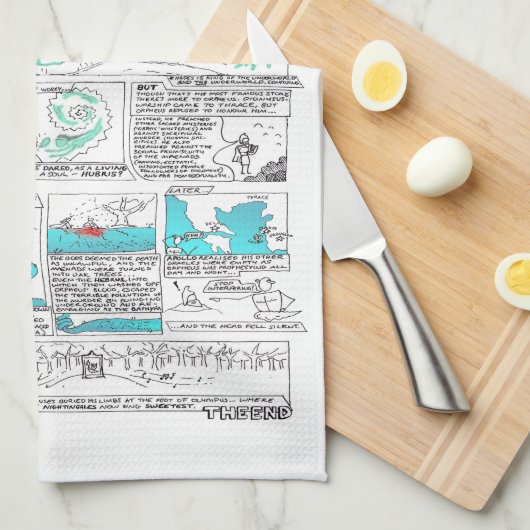 Grieks Myth Comix Orpheus Tea Theedoek (Quarter Fold)