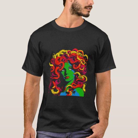 Grieks Mythologie Medusa Pop T-shirt (Voorkant)