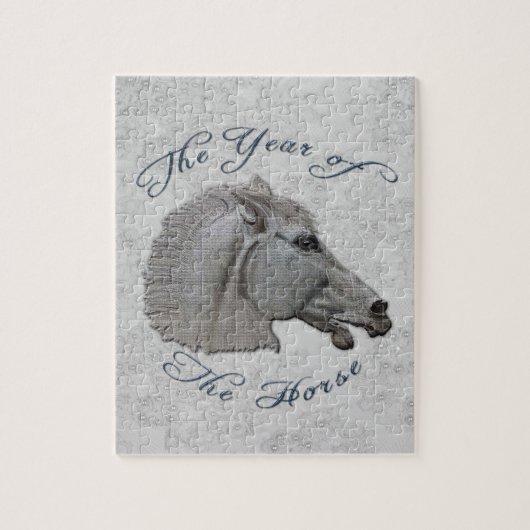 Grieks mythologisch jaar van het paard legpuzzel (Verticaal)