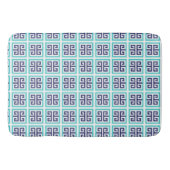 Grieks Navy Blue Aqua Pattern Badmat (Voorkant)