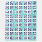 Grieks Navy Blue Aqua Pattern Fleece Deken (Voorkant)