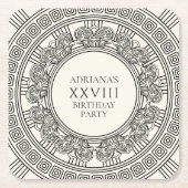 Grieks of Romeins thema verjaardagsfeestje Kartonnen Onderzetters (Voorkant)