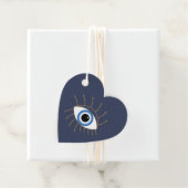 Grieks ogen met blauw wit goud bedankjes labels (In situ)