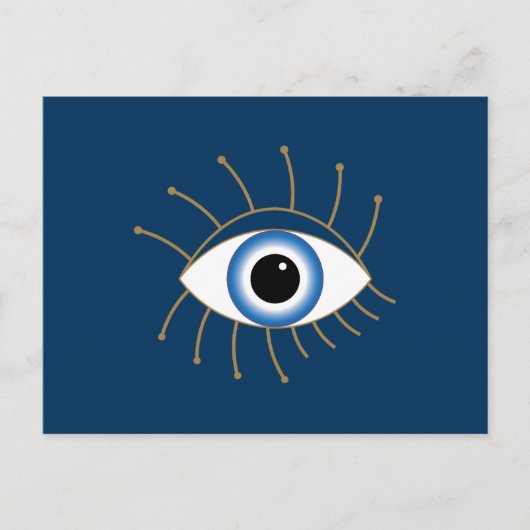 Grieks ogen met blauw wit goud briefkaart (Voorkant)