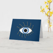 Grieks ogen met blauw wit goud kaart (Gele Bloem)