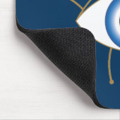 Grieks ogen met blauw wit goud muismat (Hoek)