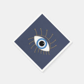 Grieks ogen met blauw wit goud servet (Hoek)